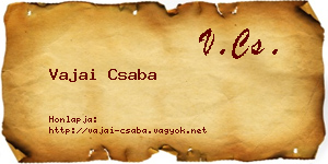 Vajai Csaba névjegykártya