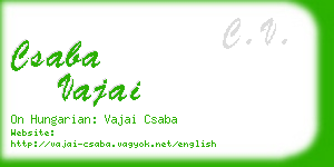 csaba vajai business card